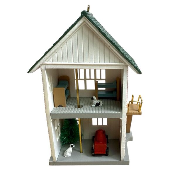 1991 Hallmark Fire Station Ornament Nostalgic Houses Series MIB Christmas - Picture 4 of 9